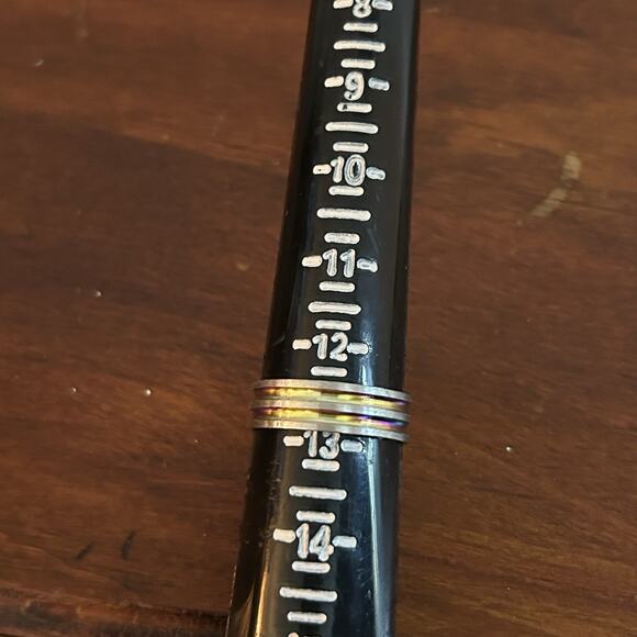 Lot Of 7 Stainless Steel Rings Sizes 9 To 12.5 Rainbow Superman - Picture 9 of 15